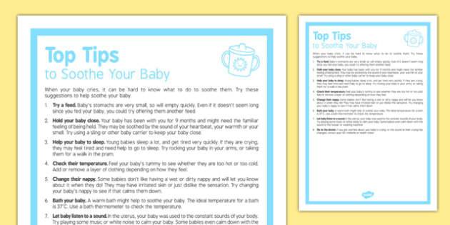 Top Tips to Soothe Your Baby