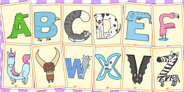 Animal Alphabet Display Posters (teacher made) - Twinkl