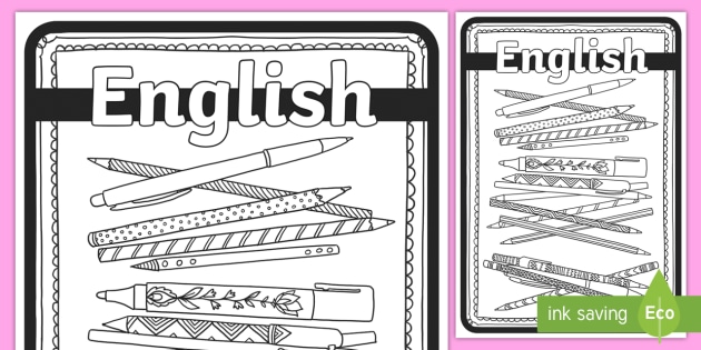 * NEW * English Mindfulness Colouring Book Cover
