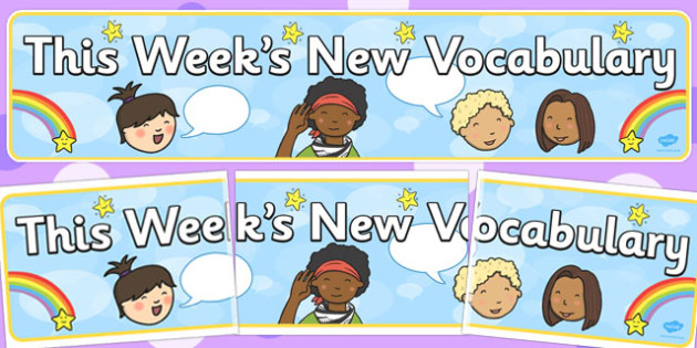 Free This Week S New Vocabulary Display Banner