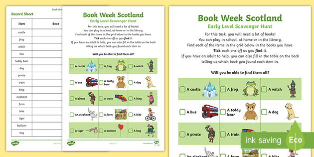 book week scotland homework