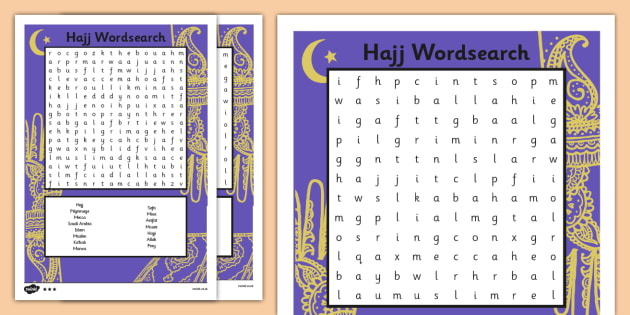 Hajj Wordsearch Teacher Made 