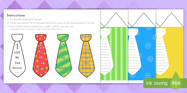 Father's Day Tie Card Craft (teacher made)