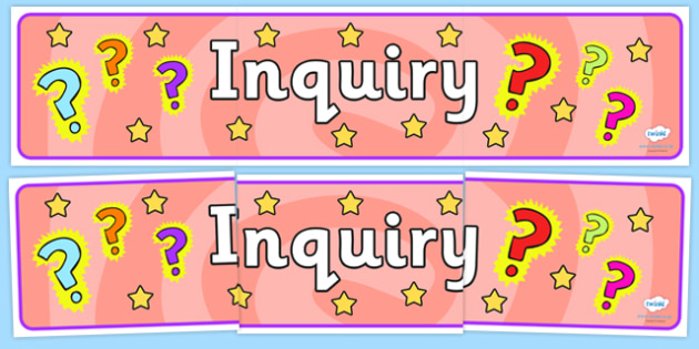 Free Inquiry Display Banner Teacher Made