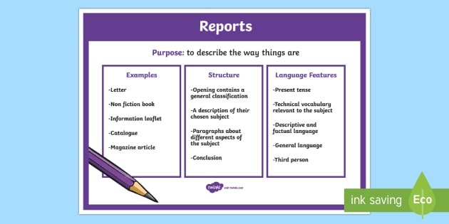 explain the features of report writing