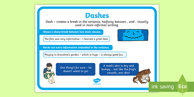 dash meaning in writing