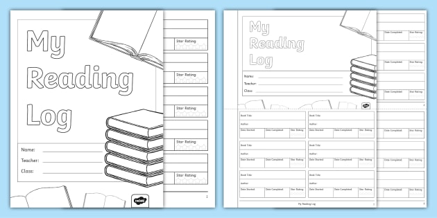 Template　Log　Printable　Primary　Resources　My　Reading