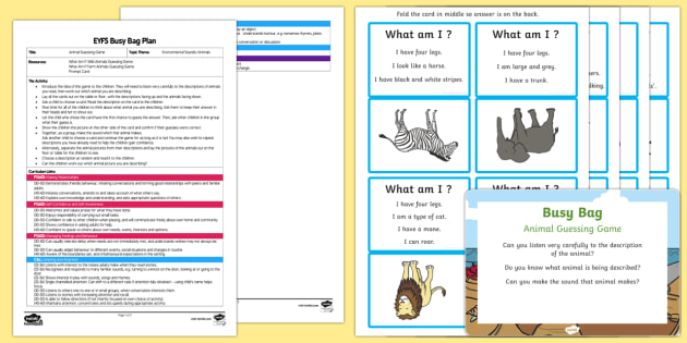 Animal Guessing Game Resource Pack - ESL Animals Resources