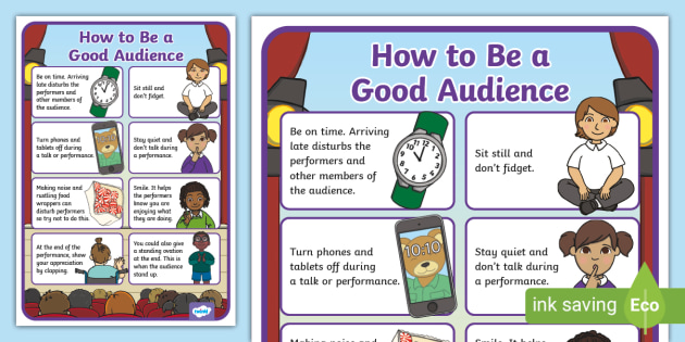 👉 KS1 How To Be A Good Audience Information Poster