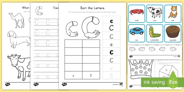 letter c worksheet and activity pack alphabet resources