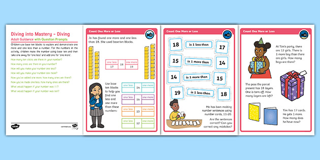 👉 White Rose Maths Compatible Y1 Count One More And One Less