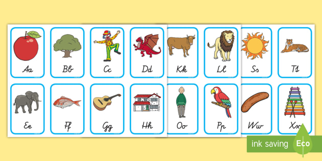 Alphabet mit Bildern Übersicht (teacher made)