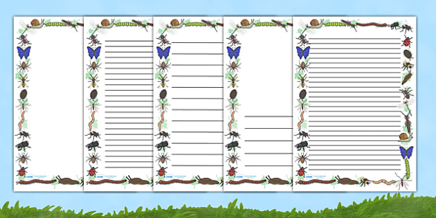 FREE! - Minibeast A4 Page Borders (teacher made)