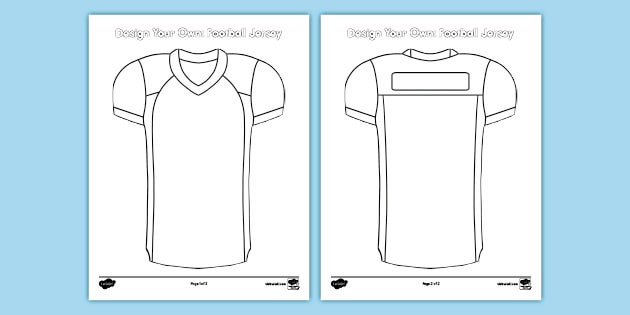 Design Your Own: Blank Football Jersey Template | Twinkl