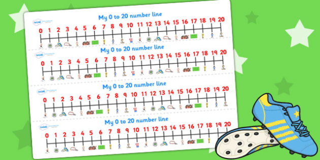 football themed number lines pdf 20