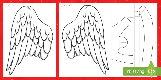 Angel Wings Template | Role-Play Cut-Outs | Nativity