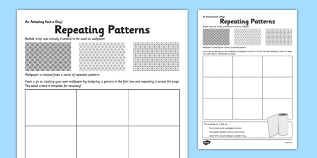 KS1 Repeating Patterns Worksheet | Primary Resources