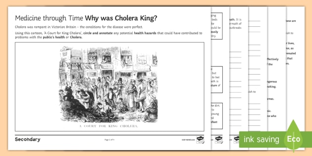 Medicine Through Time Why Was Cholera King Source Analysis Worksheet 3042