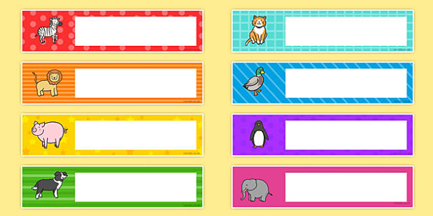 Cute Animals Editable Gratnells Tray Labels - tray label, animals
