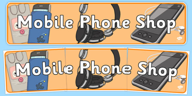 Mobile Phone Shop Role Play Display Banner Teacher Made