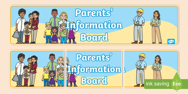 Parents Information Board Banner (teacher made) - Twinkl