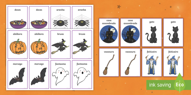 Cores de Halloween: jogo educativo