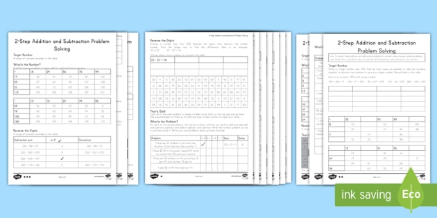 two step equations worksheet twinkl usa resources