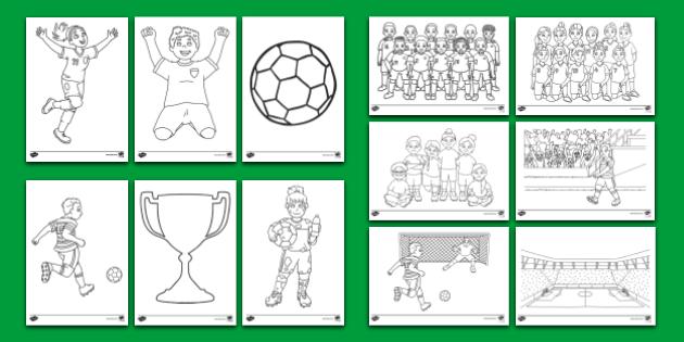 Desenhos de Futebol para colorir, jogos de pintar e imprimir