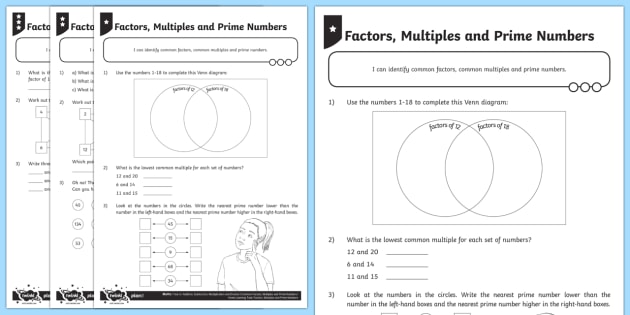 Factors Multiples And Primes Worksheet Ks2