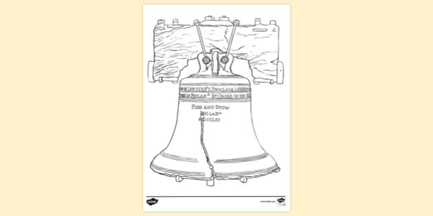 FREE! - Liberty Bell Colouring Sheet