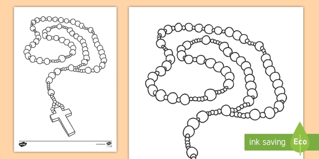 Holy Rosary Coloring Pages