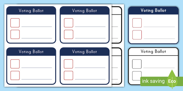 Blank Voting Ballot Template Teacher Made