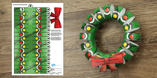 christmas paper crafts wreath