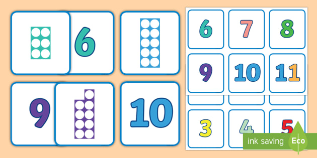 Number Shapes and Numerals Matching Cards (teacher made)