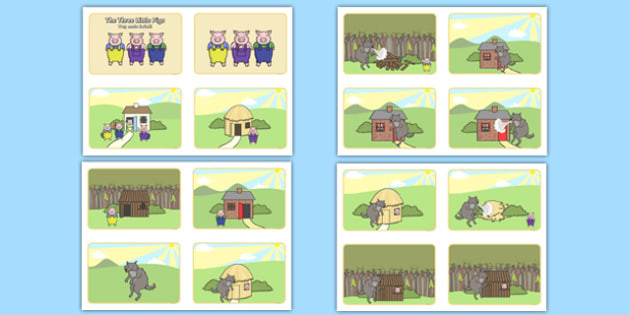 PO T T 5346 The Three Little Pigs Story Sequencing 4 per A4 Polish Translation