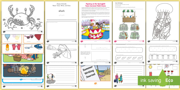 preschool to kindergarten summer packet pdf twinkl usa