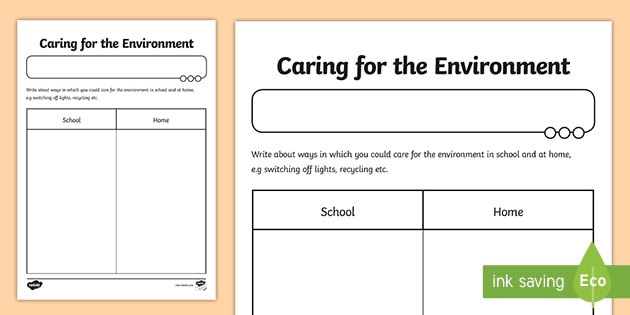 Looking After The Environment Ks1 Worksheet