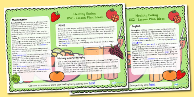 Healthy Eating Lesson Plan Ideas teacher Made 