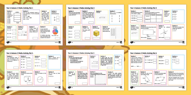 Year 6 Autumn 2 Maths Activity Mats (teacher made)