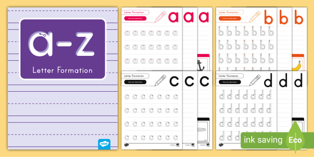 FREE A-Z Lowercase Letter Formation Practice Booklet