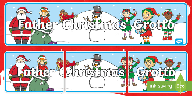 free  santa's grotto display banner father christmas