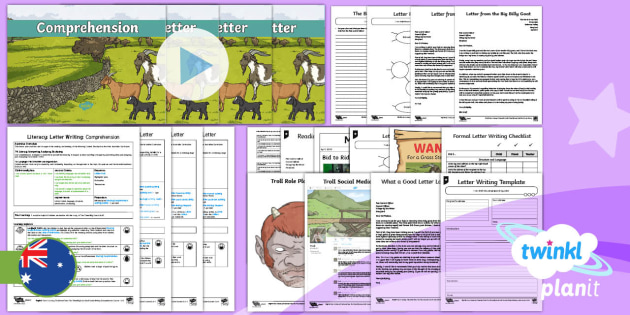 Year 4 The Three Billy Goats Gruff: Letter Writing Genre Unit Pack