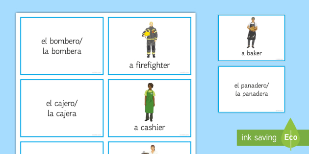 Jobs and Career Choices Matching Cards English/Spanish