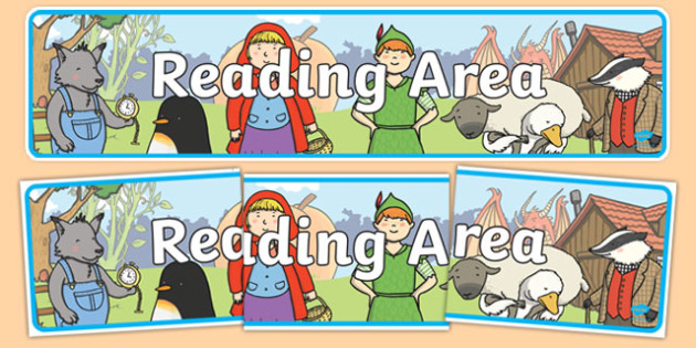 Free Reading Area Display Banner Teacher Made