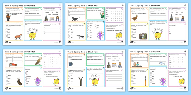 year 1 spring term 2 spag activity mats ks1 year 1 spag