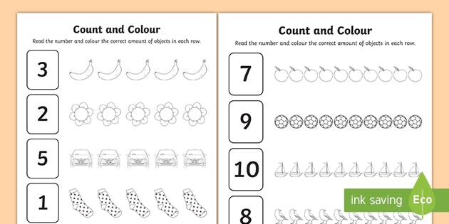 Counting Workbook Ages 3-5 Ideal for home learning 