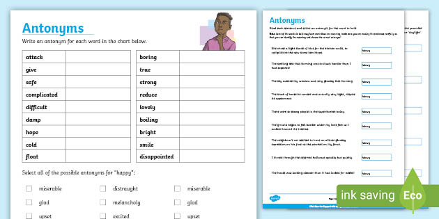 Antonyms Interactive Pdf Year 5 6 Language Resources Antonyms Interactive Pdf Year 5 6 Language Resources