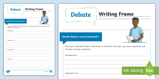 debate writing on homework
