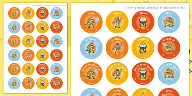 Firefighter Training Reward Stickers