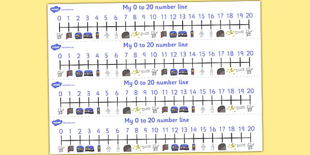 FREE! - Number Lines 0 to 20 to Support Teaching on Funnybones